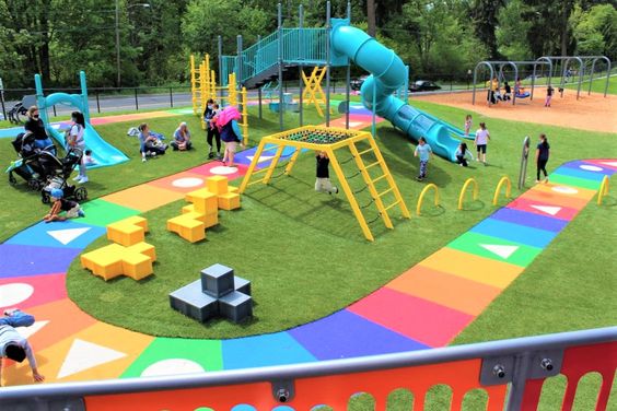 How many items are there in the children playground park?