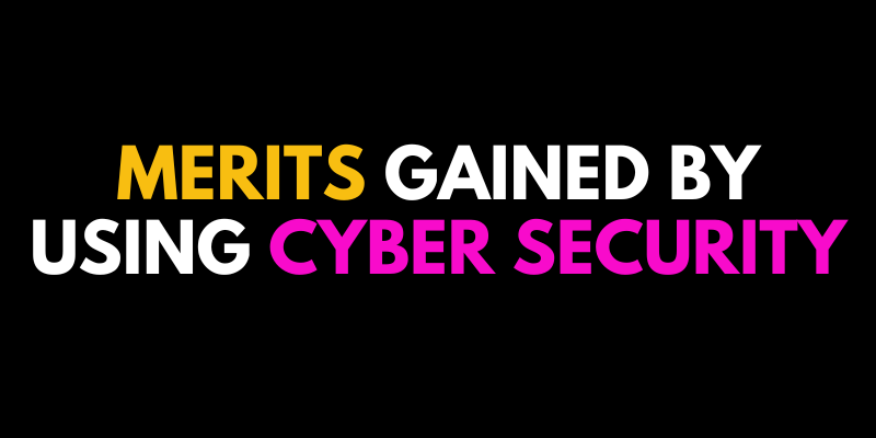 Merits Gained by Using Cyber Security