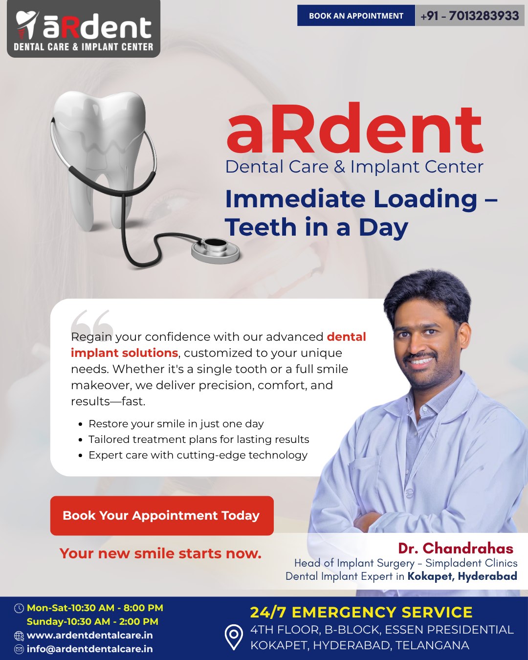 Dr Chandrahas – Trusted Dental Specialist in Hyderabad for Implants and Smile Care