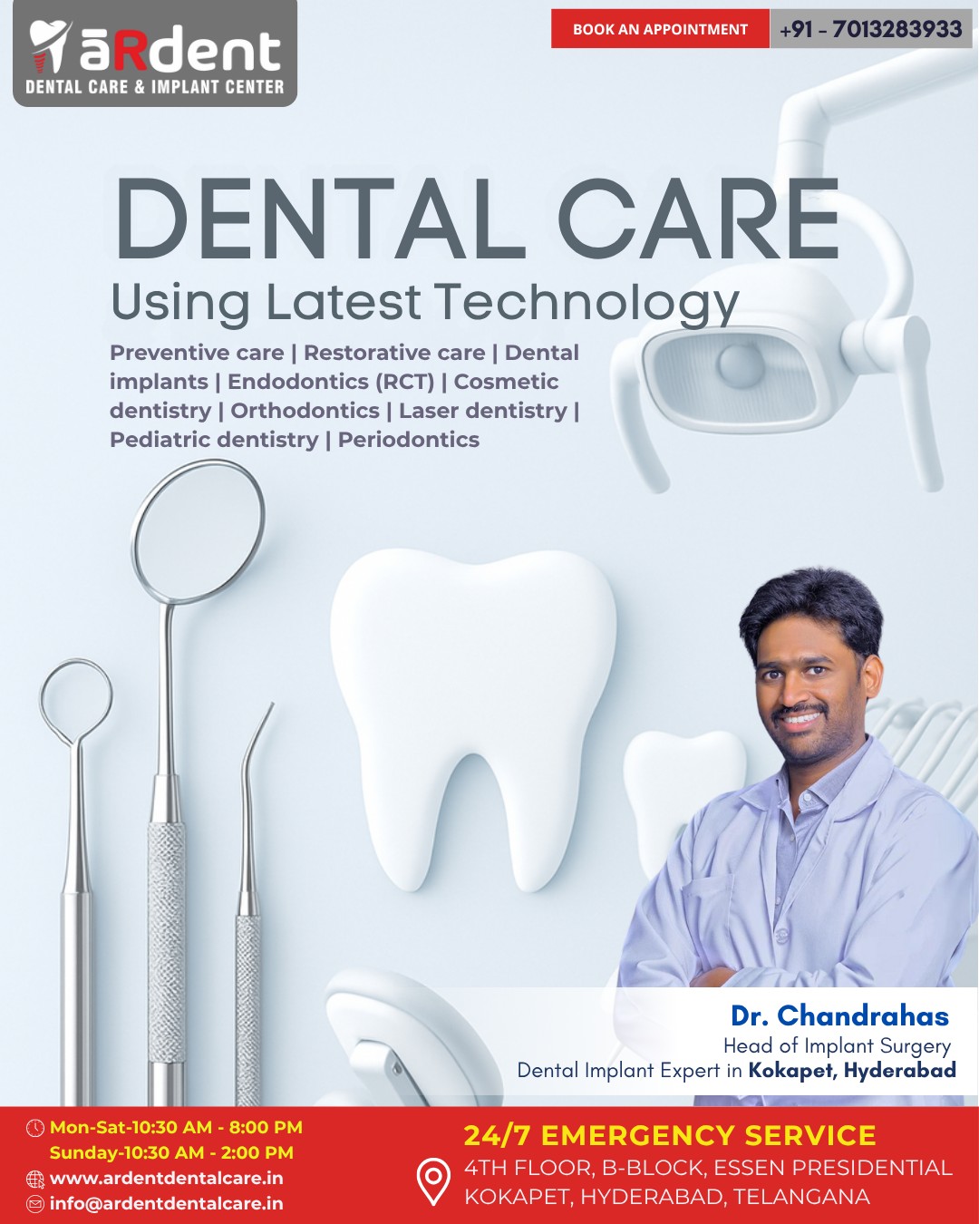 Dr. Chandrahas – Trusted Dental Specialist in Hyderabad 