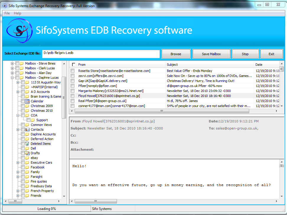 Sifo systems edb to pst converter software
