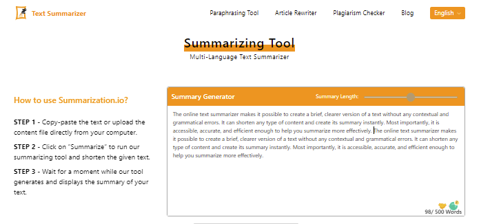 How does Our Text Summarizer Work?