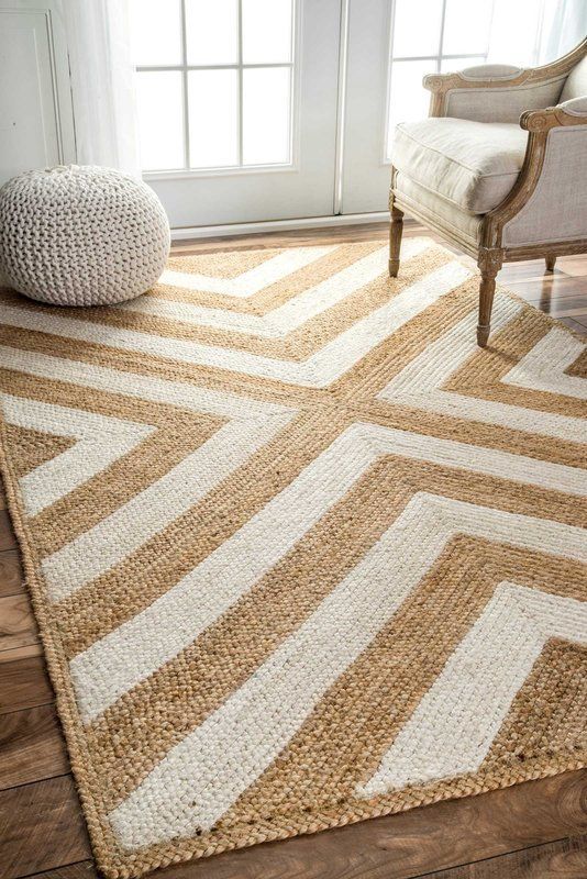 Enhance Your Space with Natural Charm with Chouhan Rugs' Jute Hemp Rug