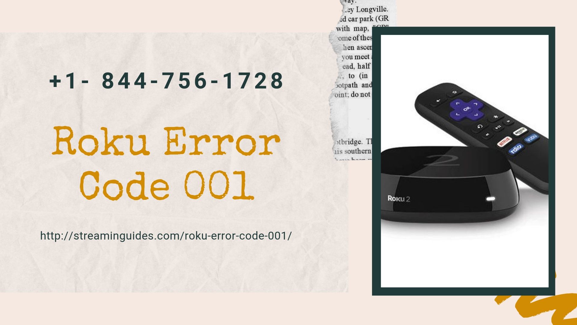 Quick Support to Fix Roku Error Code 001!
