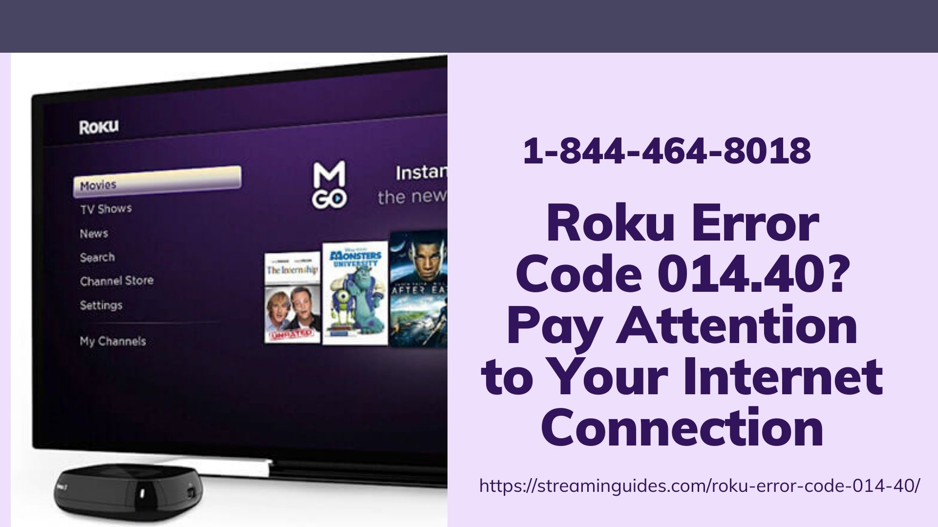 Instant Fix Roku Error Code 014 | Roku Won’t Connect to WiFi –Call Now