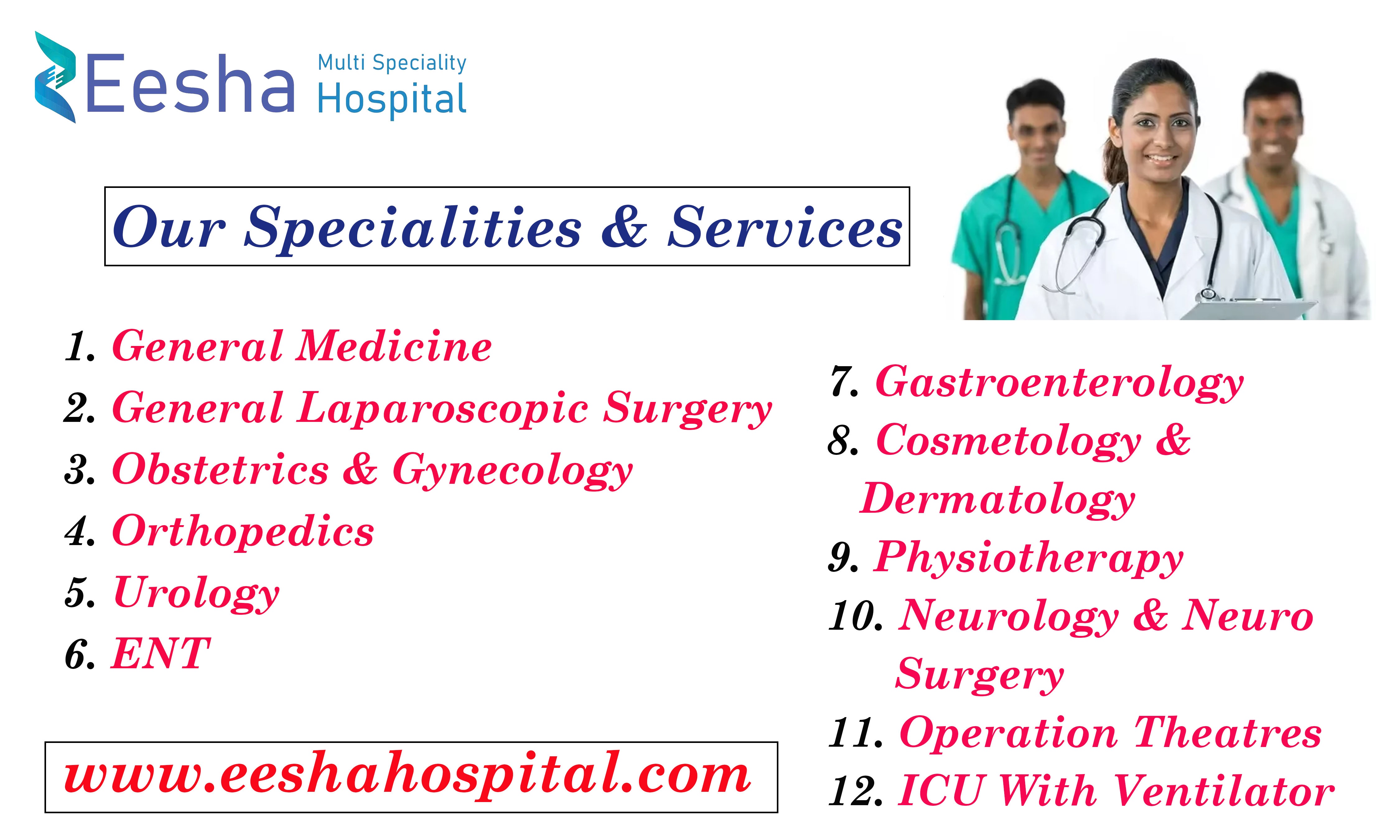 Services – Eesha Multispeciality Hospital in Bengaluru