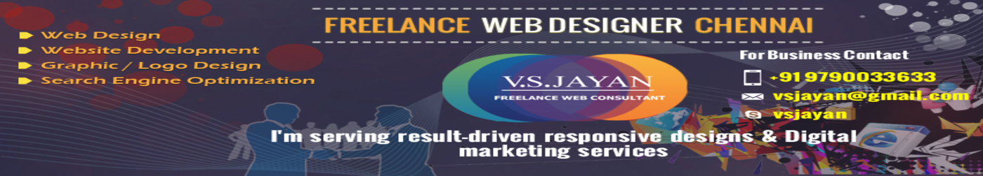 Freelance Website Designer and Developer in Chennai- VS JAYAN 