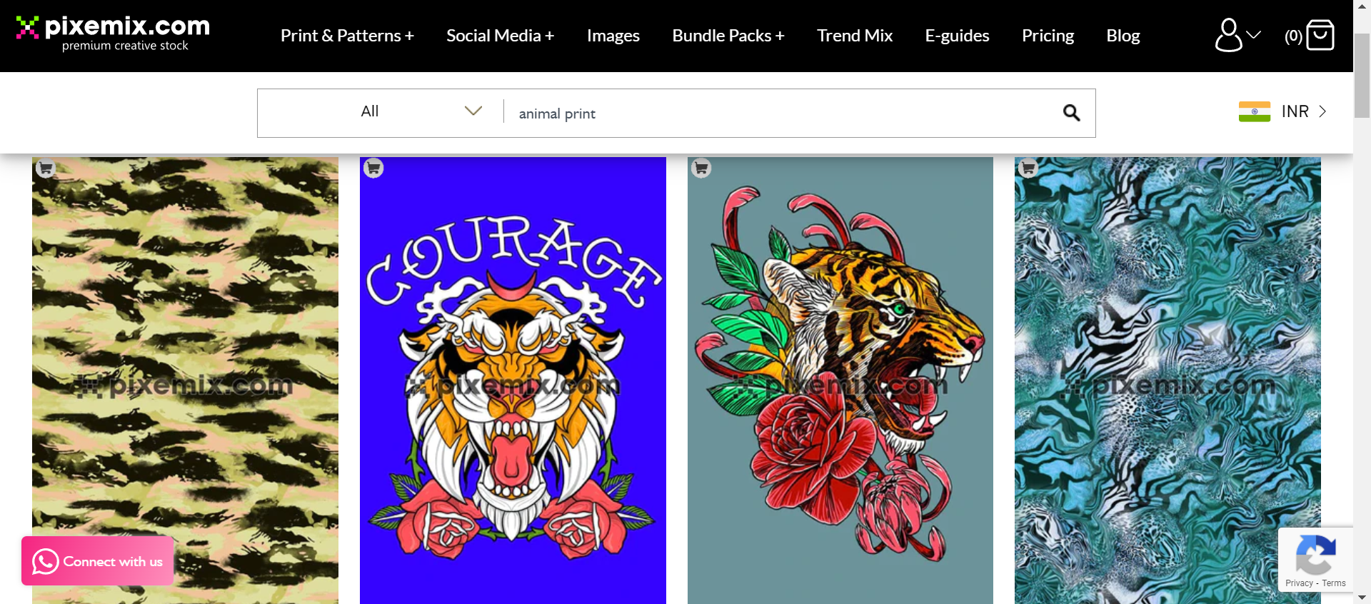 The current year's popular print and pattern:
