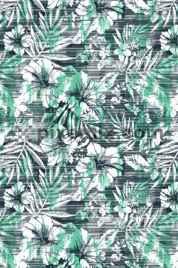 Material floral print design patterns: