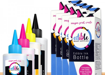 EIS 100ml 4 Set Edible Ink Refill Bottles (C,Y,M,K) for Canon