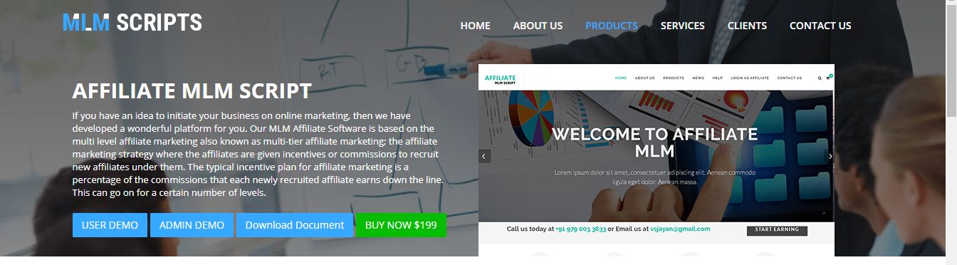 Affiliate Network Software // Multi-level Marketing Software