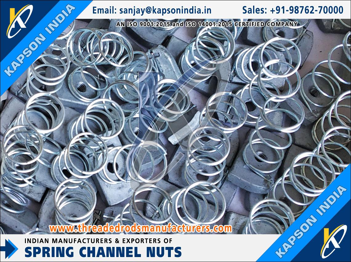 Spring Channel Nuts Manufacturers Exporters In India +91-9876270000