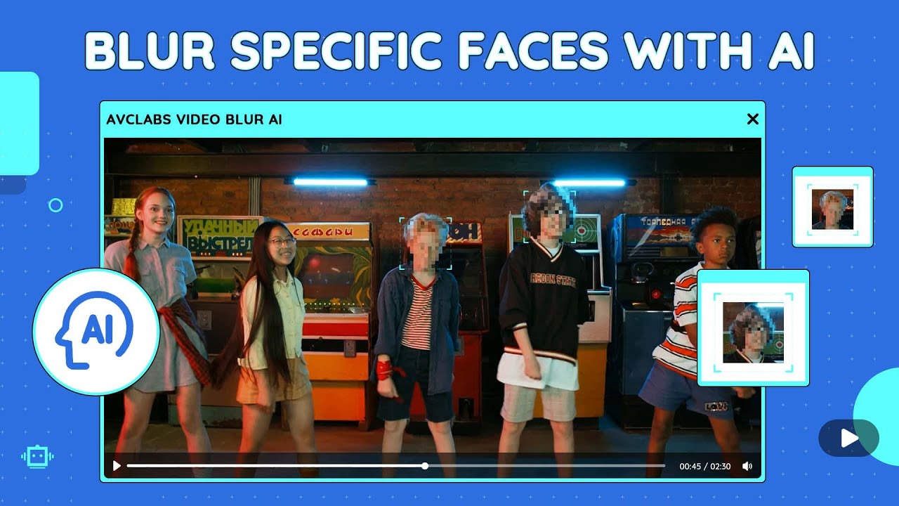 Automatically Blur Specific Face in Video with Mosaic | AVCLabs Video Blur AI Tutorial