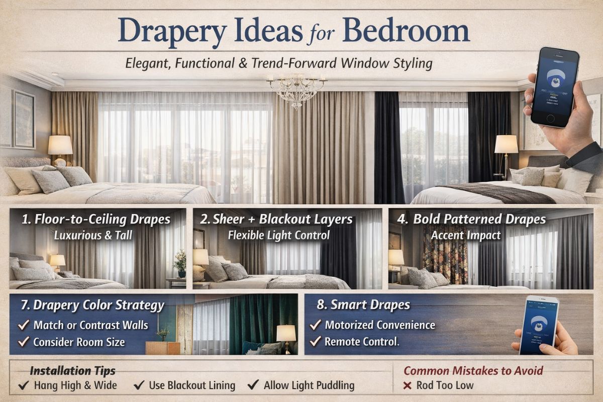 Drapery Ideas for Bedroom: Stylish, Functional & Timeless Window Treatments