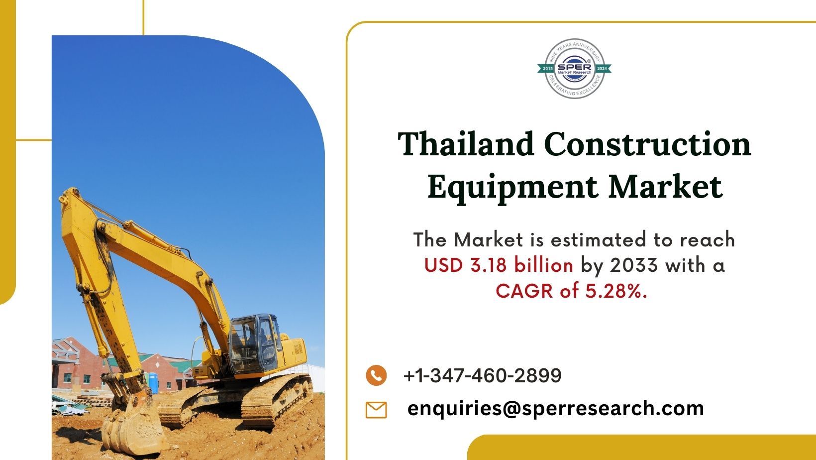 Thailand Construction Equipment Market Share, Growth Drivers, Industry Trends, Revenue, Opportunities and Competitive Analysis by 2033: SPER Market Research