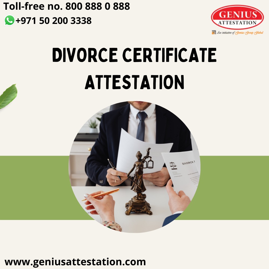 Divorce certificate attestation