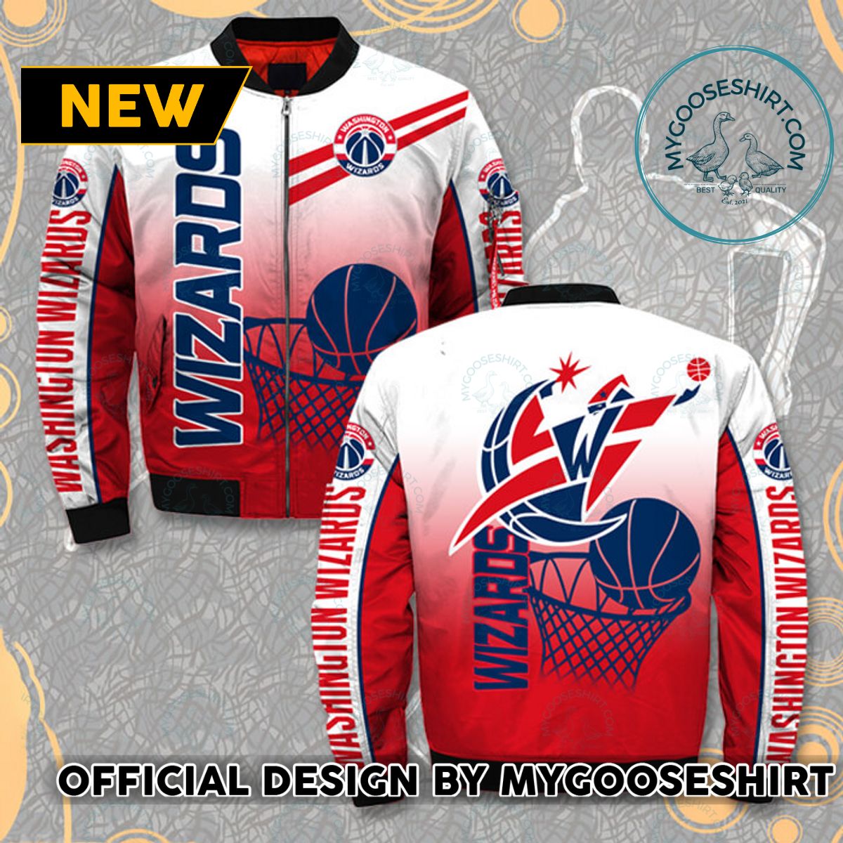 NBA WASHINGTON WIZARDS CAPITAL ONE ARENA BOMBER JACKET