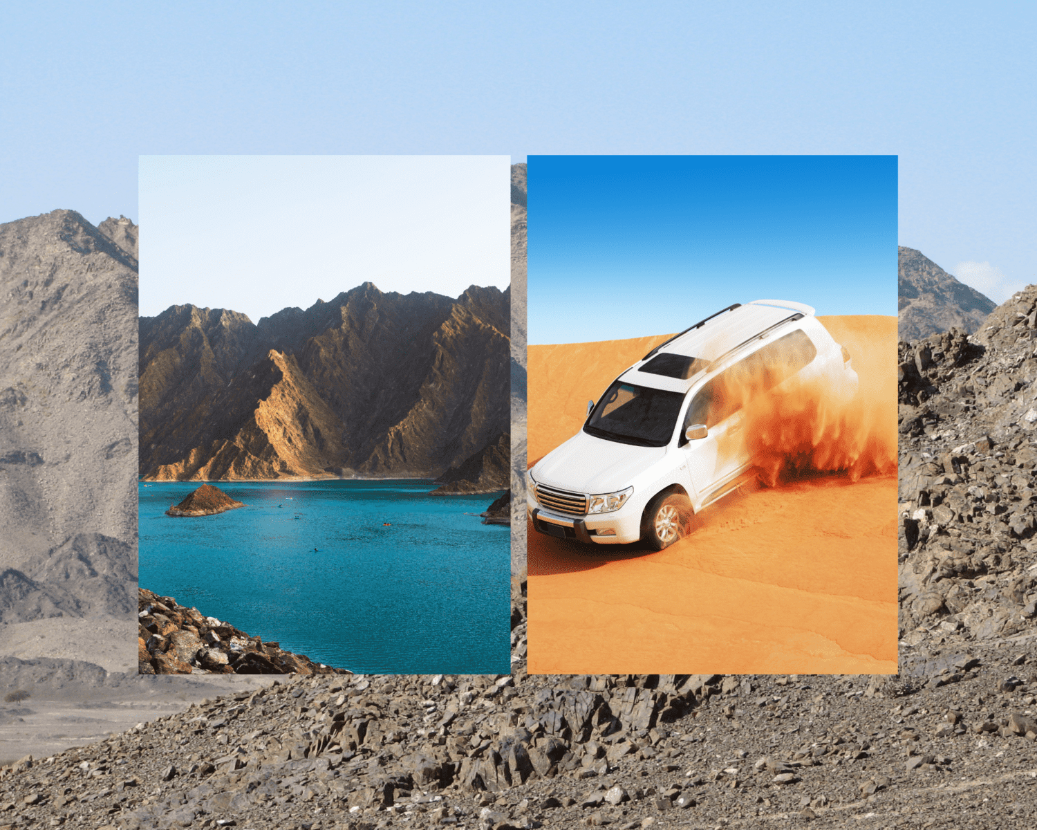 Hatta Mountain with Desert Safari (Full Day Adventure)