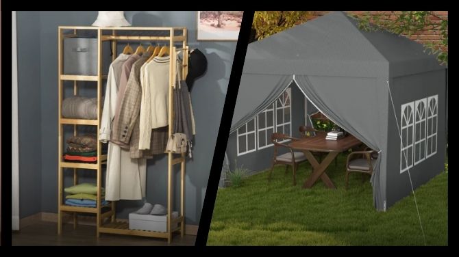 How a Clothes Rail and Pop Up Gazebo Can Help You Organize Your Outdoor Living Space