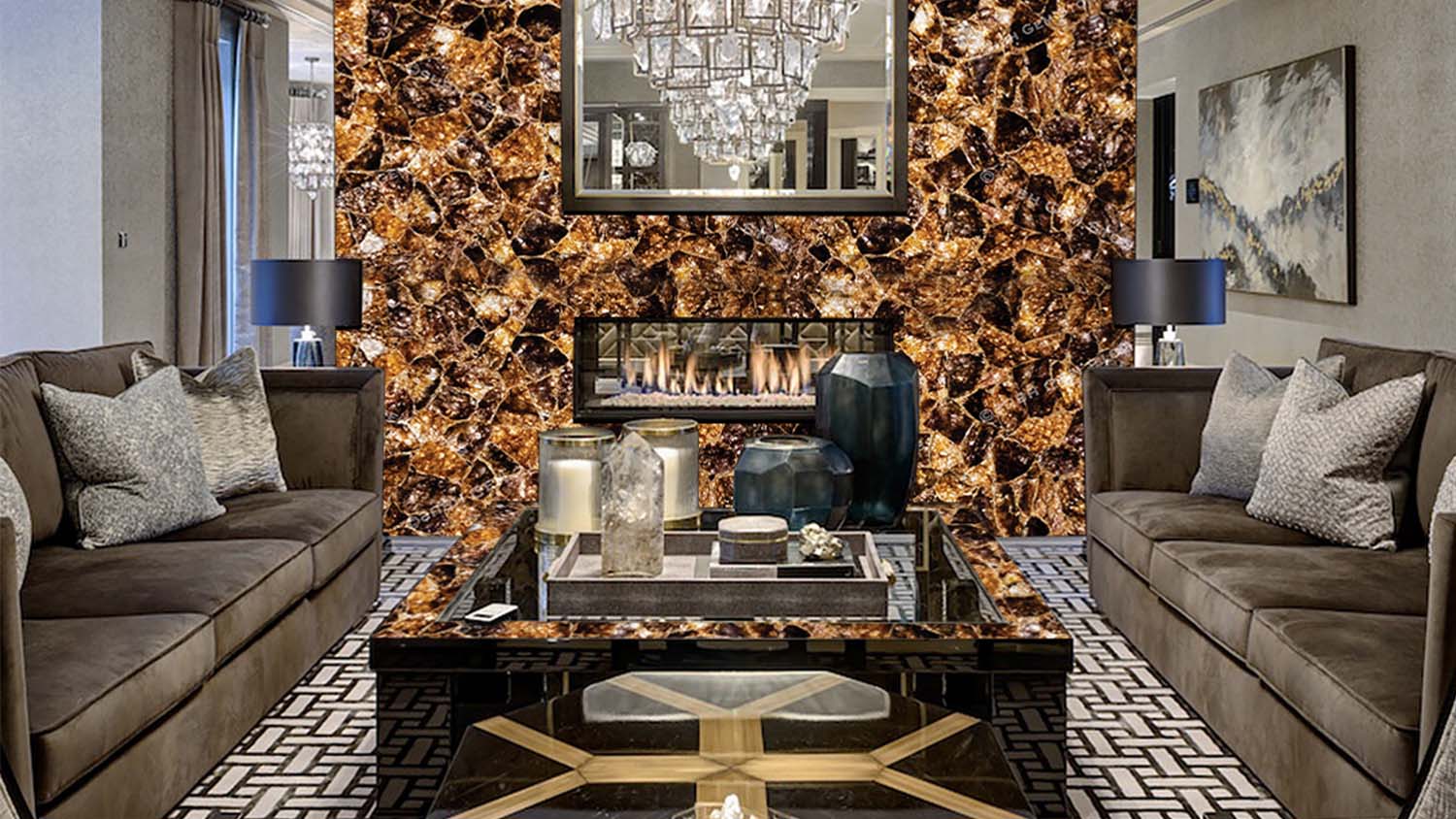 Semi-Precious Stone Slabs - Enhancing Spaces with Elegance and Natural Beauty
