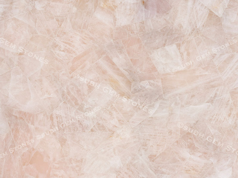 Elevate Your Space with Rose Quartz Stone Slabs from Subh Gem Stones