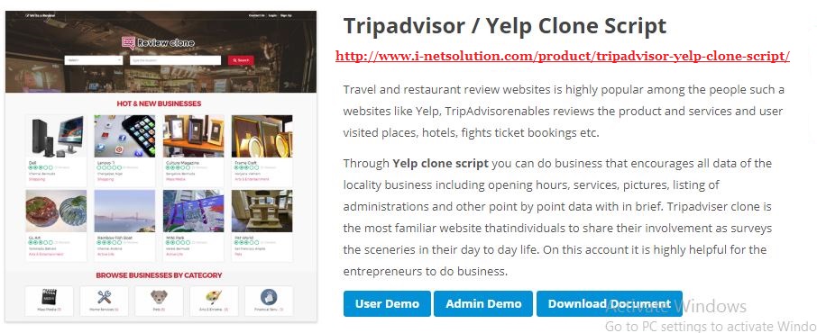 Yelp clone script - Tripadvisor script - Yelp script