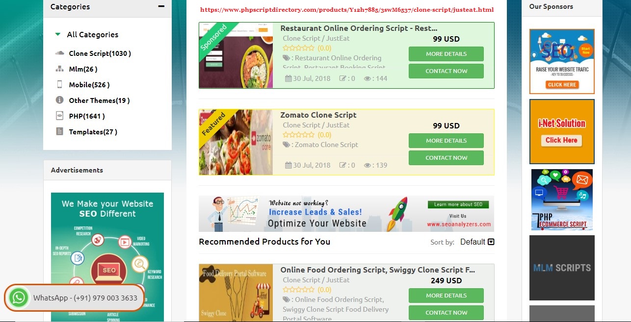 Swiggy clone script -  Zomato clone script