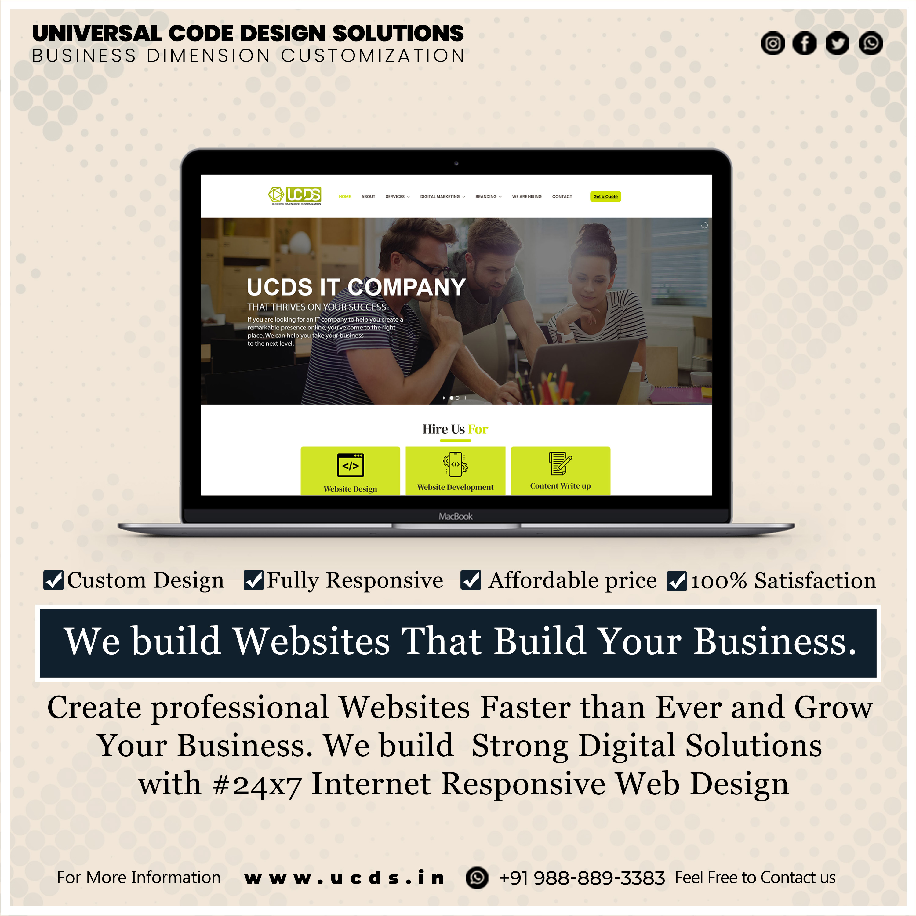 Universal Code Design Solutions the best for your custom Website