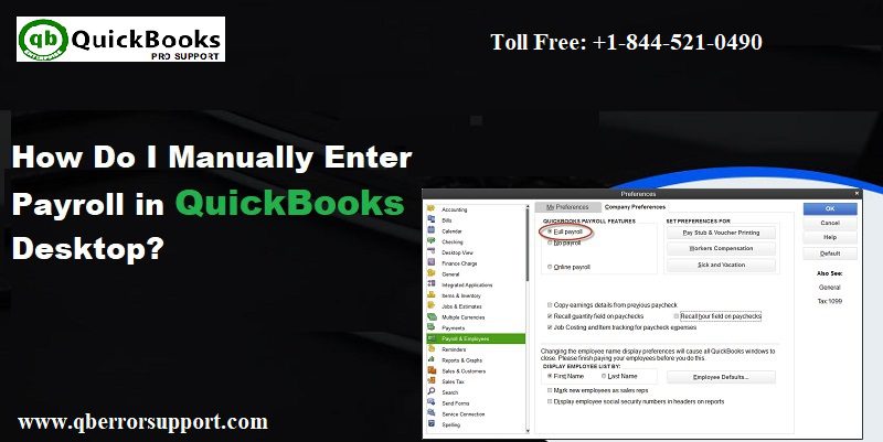 How to Turn on Manual Payroll in QuickBooks Desktop?