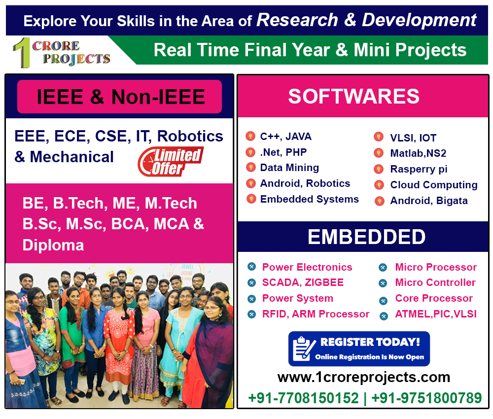 IEEE Ns2, Embedded, PHP and Electrical projects in Chennai