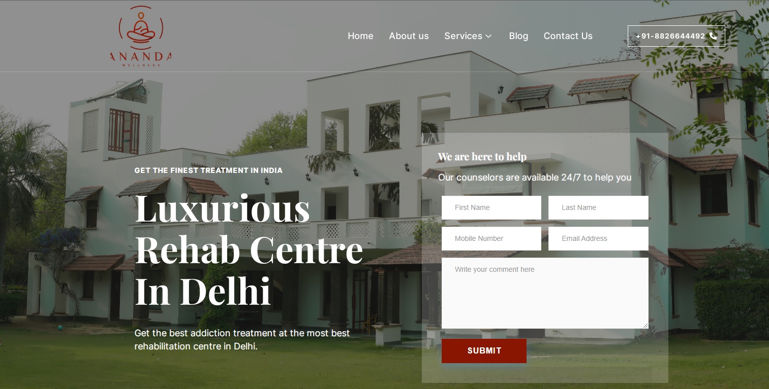 Premium Rehabilitation Centre in Delhi NCR, India - Ananda Care