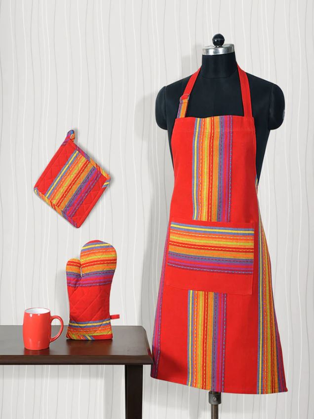 The Red Ivan Apron Set: Stylish, Functional, and Built to Last