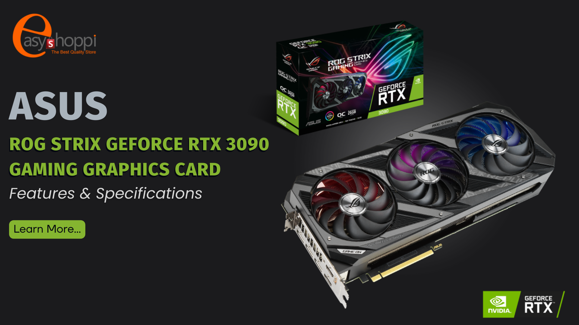 Asus ROG Strix GeForce RTX 3090 Gaming Graphics Card: Features & Specifications