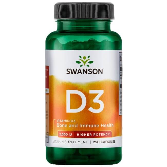 Swanson Vitamin D3 2000 IU, 250 capsules