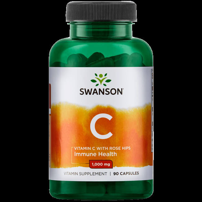 Swanson Vitamin C With Rose Hips 1000mg 90 caps.