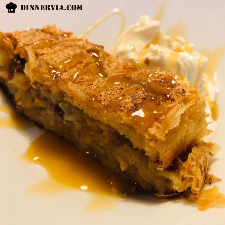 Apple, raisin and almond strudel
