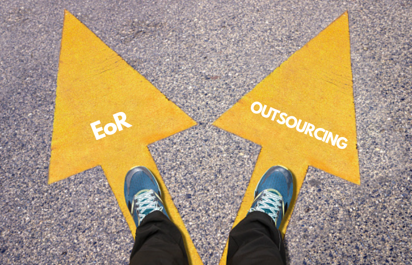 How is EOR better than outsourcing in managing remote teams?