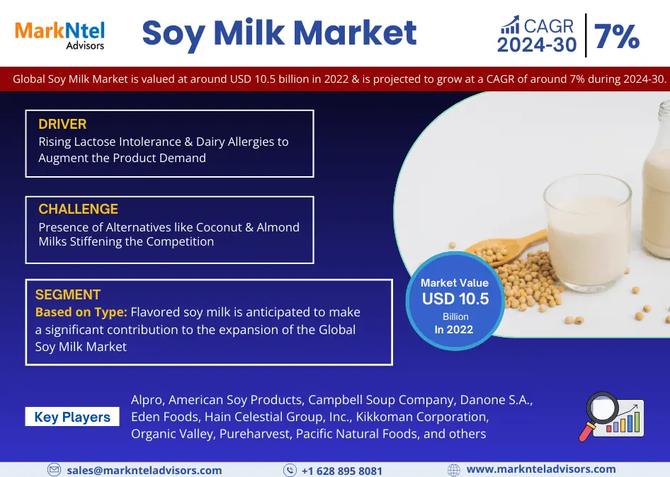 Soy Milk Market Trends 2024–2030: Share, Value & Opportunities 