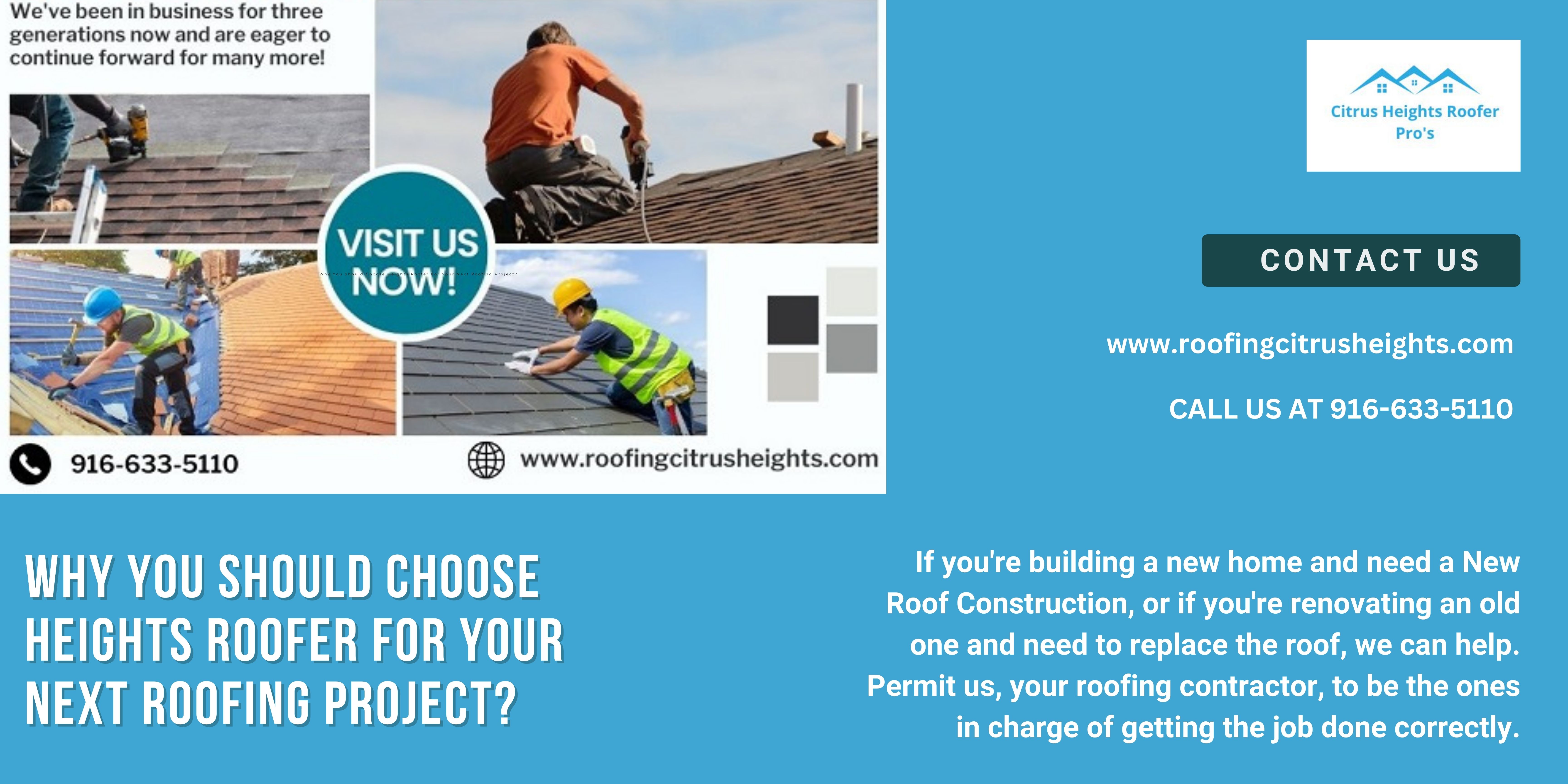 Why You Should Choose Heights Roofer For Your Next Roofing Project?