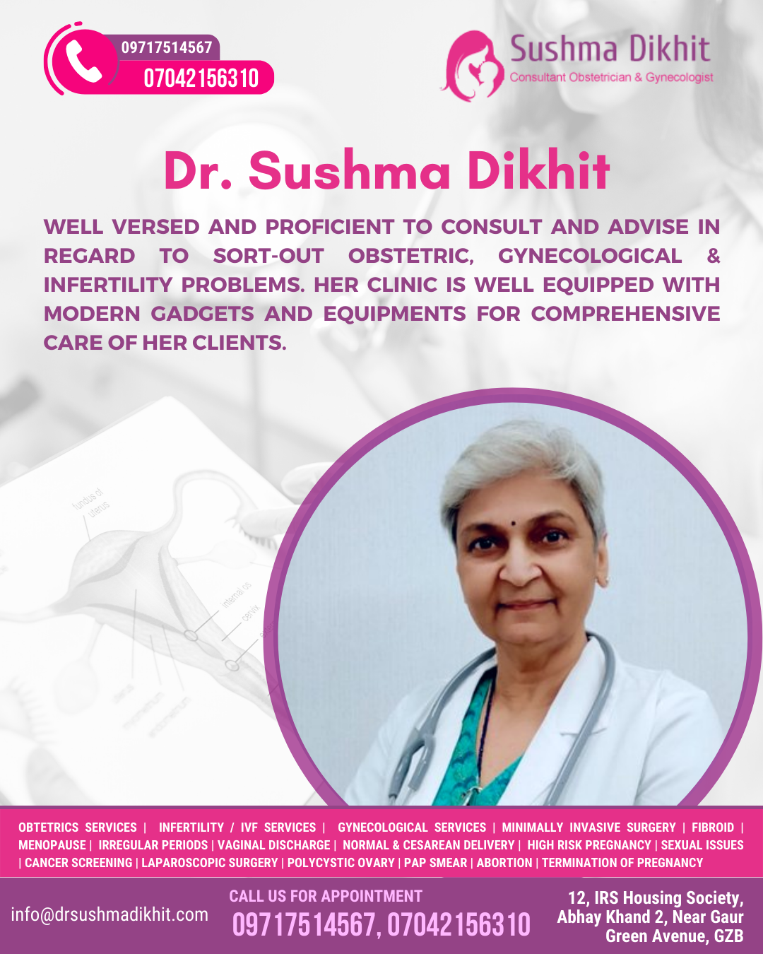Trust Your Reproductive Health With Dr Sushma Dikshit, The Best Gynaecologist In Indirapuram, Ghaziabad