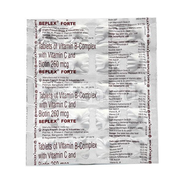 Buy Online Beplex Forte Tablet At Best Price On Chemist180