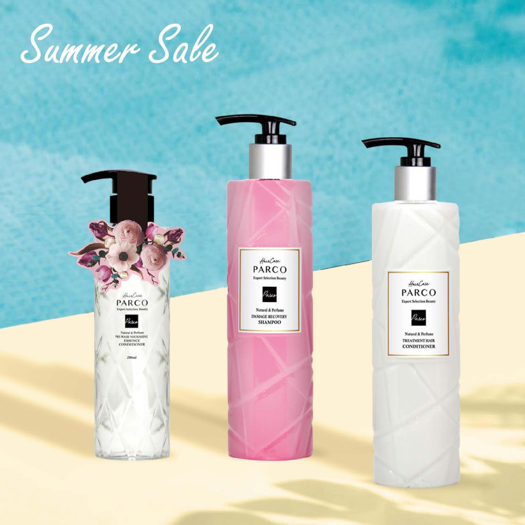 Shampoo Parco for oily hair and damaged hair