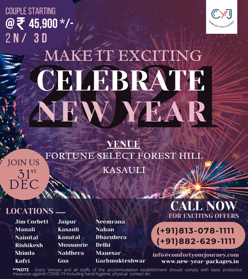 kasauli new year packages | new year packages near delhi