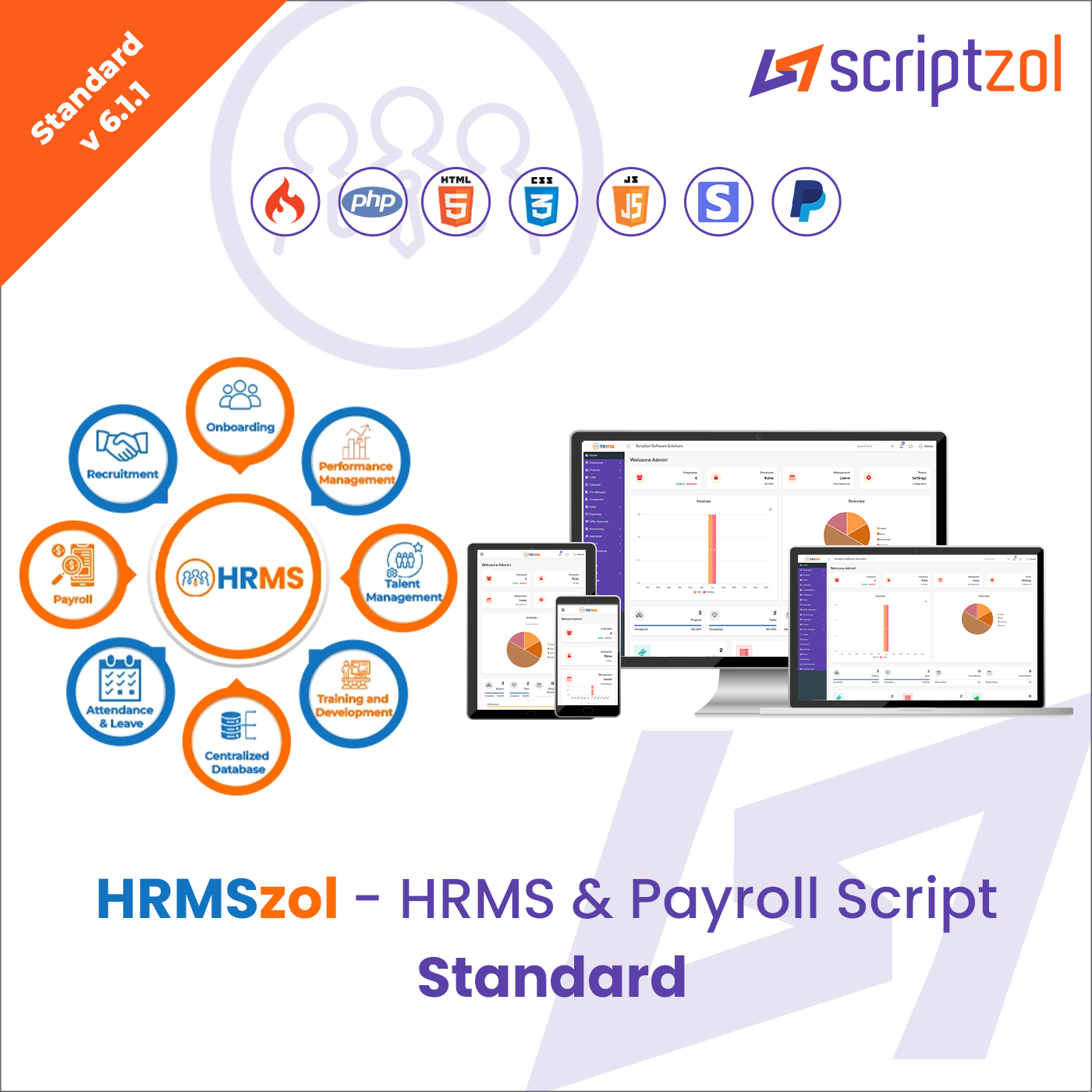 HRMSzol HRMS and Payroll Script - Scriptzol