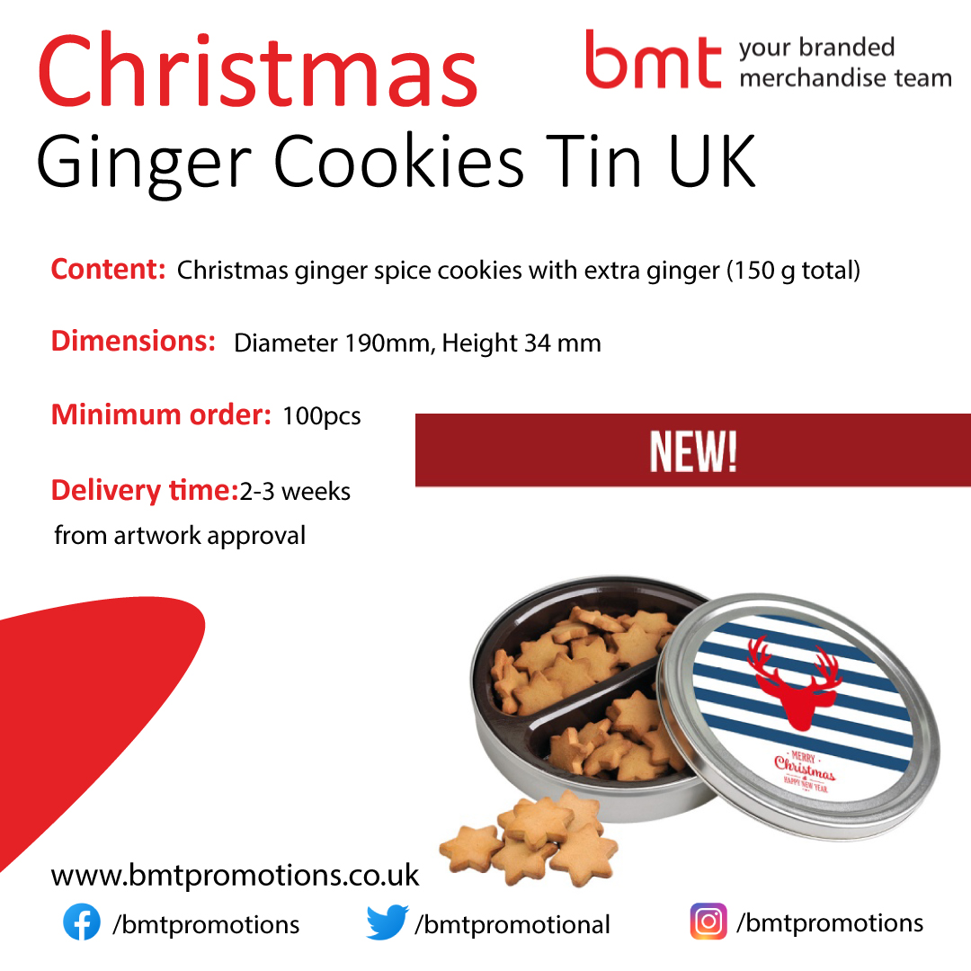 Christmas Ginger Cookies Tin UK