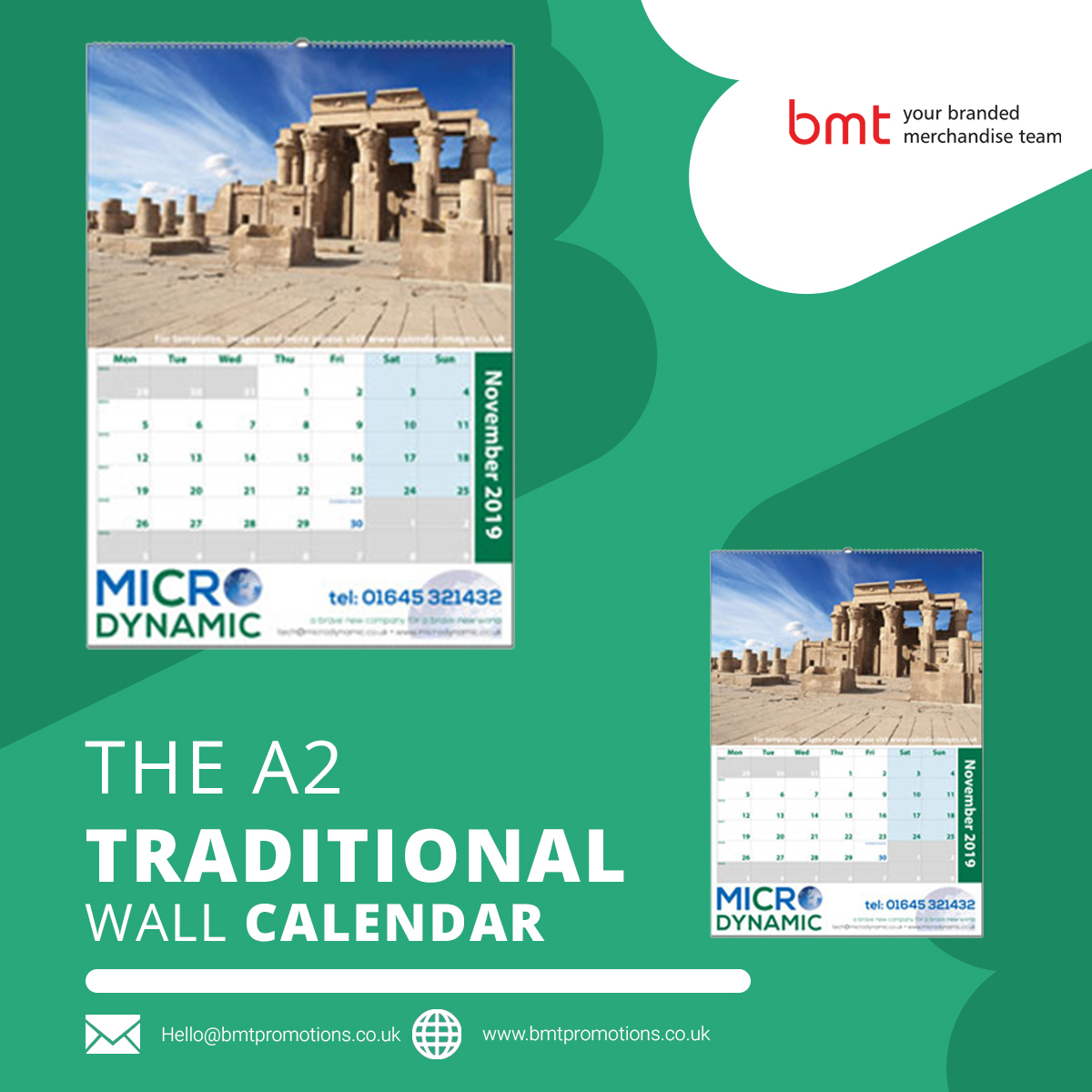 The A2 Traditional Wall Calendar