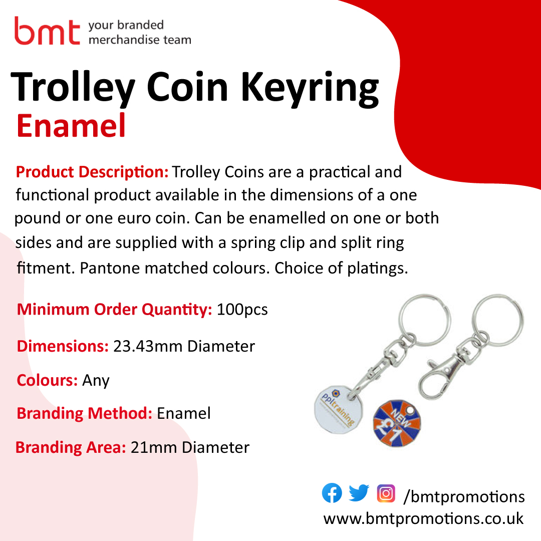 Trolley Coin Keyring – Enamel
