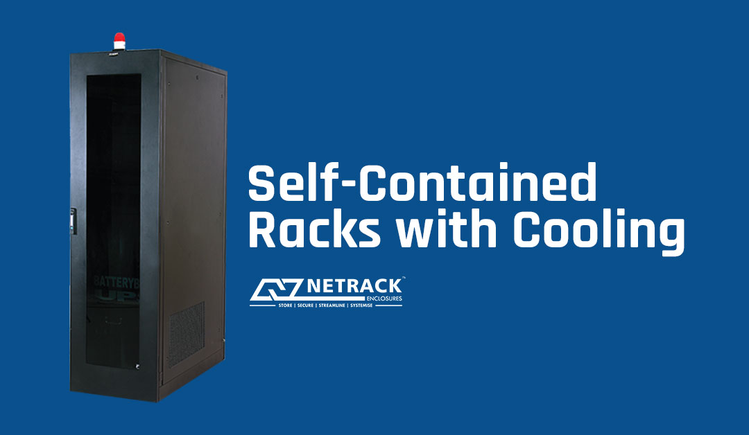 Self-contained racks with cooling