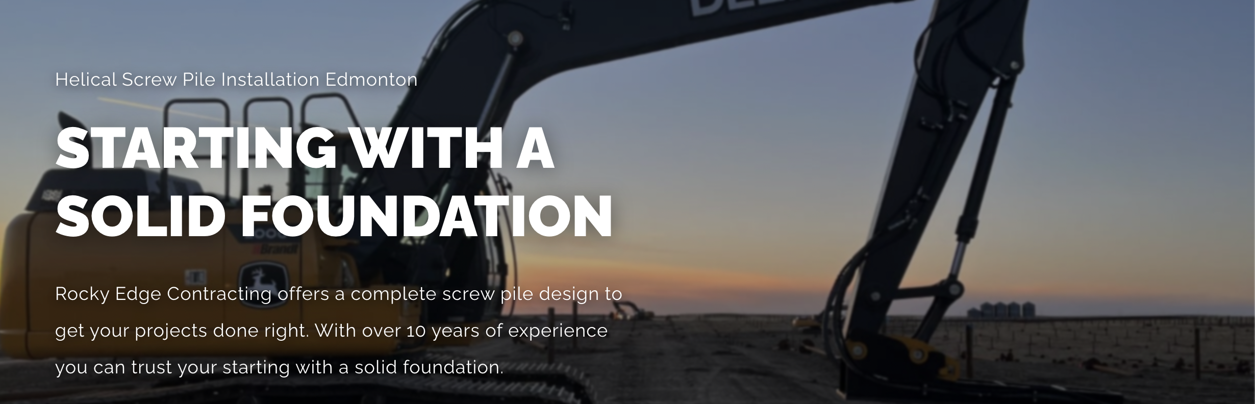 Rocky Edge Contracting - Helical Screw Pile Installation Edmonton