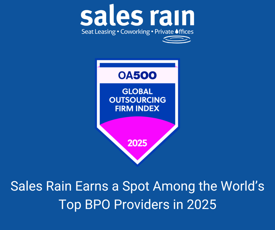 Sales Rain Recognized as One of the Top BPO Providers in 2025 by Outsource Accelerator